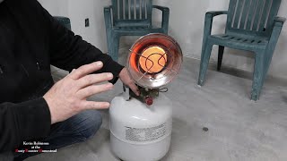 propane bottle top heater how long will it last on 20lb tank [upl. by Dunston]