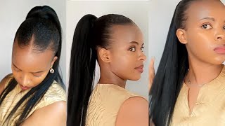 DIY Ponytail High Ponytail using Braiding hair Arielskecher [upl. by Frederich]