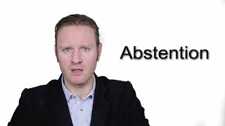 Abstention  Meaning  Pronunciation  Word World  Audio Video Dictionary [upl. by Eluj]