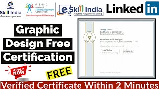 ESKILL India FREE Verified Certificate  LinkedIn Learning Graphic Design Free Certification [upl. by Callida748]