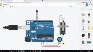 TinkerCad Подключение сервомотора к Arduino [upl. by Mcgee]