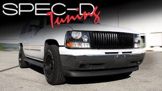 SPECDTUNING INSTALLATION VIDEO 20002006 CHEVY SUBURBAN 15002500 HEADLIGHTS AND GRILLE [upl. by Abih]