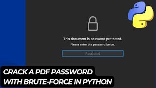 Crack PDF Passwords With BruteForce in Python [upl. by Groeg]