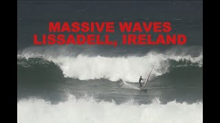 WINDSURF SESSION IN MASSIVE WAVES Lissadell Ireland [upl. by Ocnarf]