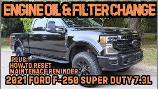 Detailed Engine Oil amp Filter Change  FORD F 250 Super Duty 73 Gas  Easy DIY  Save Money [upl. by Huff811]