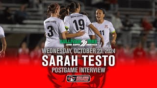 Keene State Womens Soccer  Sarah Testo Postgame Interview 10232024 [upl. by Nottage58]