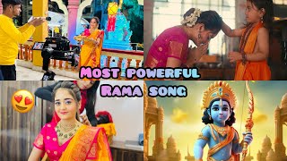 BTS 🩷Most powerfull Lord Ram Music Video Song Shoot By Bindass Kavya🔥 Ayodhya Me Ram lalla aye [upl. by Tecu]