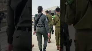 Female Israeli Soldiers A Symbol of Strength and Confidence on the Streets israel israelimilitary [upl. by Udela294]