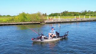 Kayak Fishing The BIGGEST RIVER In The COUNTRY Unbelievable Fishing [upl. by Hsirap799]