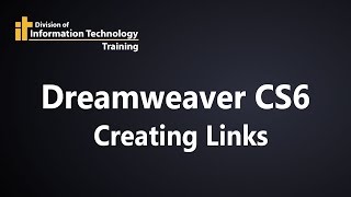 How to Create Links in Dreamweaver CS6 [upl. by Namurt]