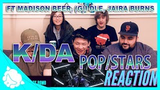 NonKpop Fans REACT to KDA  POPSTARS ft Madison Beer GIDLE Jaira Burns [upl. by Lehcear]