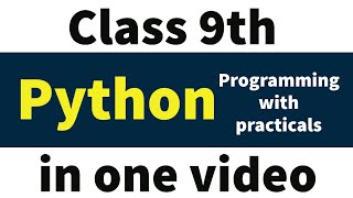 Python  CBSE  Class 9th  Computer applications [upl. by Ogdon]