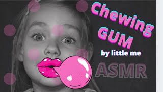 ASMR  First time Chewing gum by little me  National bubble gum day  Shorts ASMR [upl. by Snahc563]