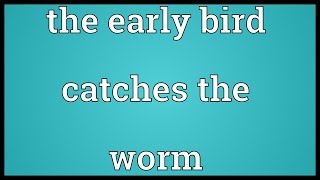 The early bird catches the worm Meaning [upl. by Elka655]