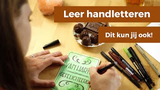 Cursus handletteren  Leer mooie letters en teksten schrijven op kaarten en cadeaus [upl. by Zita]