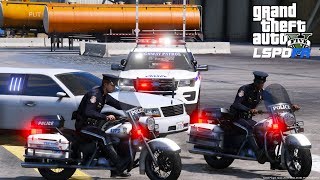 NYPD Motorcycles Escorting VIP Limo in GTA 5 LSPDFR [upl. by Laniger442]