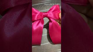 DIY Bow With Ribbon 🎀 youtubeshorts aesthetic diy cute shorts love ribbon bow pink [upl. by Annaohj]