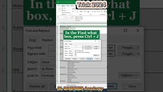 Delete Line Breaks in Ms Excel albasheeracademy microsoftoffice excel shortsvideo [upl. by Cissej]