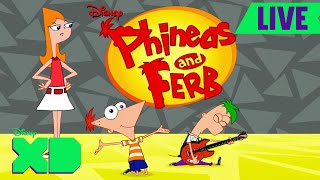 🔴 LIVE Phineas and Ferb Season 1 Full Episodes  disneyxd [upl. by Ellerahc]