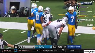 JuJuReacts To Las Vegas Raiders vs Los Angeles Chargers  2024 Full Game Highlights [upl. by Euqinna]