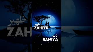 🌹Zaheer amp Saniya🌹  Name Meaning Status  Urdu e Hind Official ytshorts shorts love status [upl. by Maleki]