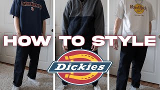 HOW TO STYLE DICKIES 874  Top 3 Dickies Outfits [upl. by Aynodal]