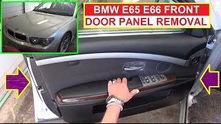 BMW E65 E66 Front Door Panel Removal BMW 735i 745i 730i 760i 740d 730d 750i 745d 735LI 730LI 745LI [upl. by Eyeleen]