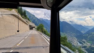 Gotthard Pass to Airolo and on to Erstfeld [upl. by English]