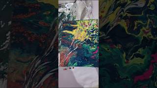 Fluid Art  Acrylic Pouring art painting shorts satisfying diy craft [upl. by Dilly382]