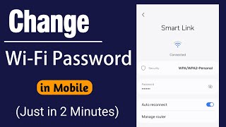 How to change wifi password in mobile  wifi ka password change kaise kare [upl. by Ennairoc]