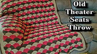 Beautiful Crochet Blanket Tutorial  Old Theater Seats [upl. by Retsbew]