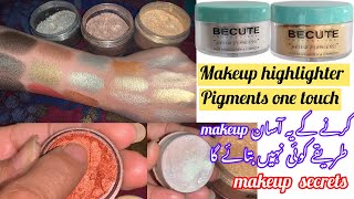 Makeup Highlighter Pigments  Makeup Secrets ​⁠Mahrozmakeup [upl. by Nivlam]