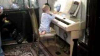 15 month old baby playing piano [upl. by Christiana]