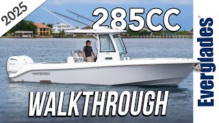 2025 Everglades 285CC 28 Center Console  Fishing Boat Walkthrough  Bluewater Marine [upl. by Otilrac635]