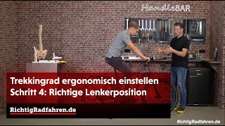 Ein Trekkingrad ergonomisch einstellen  Schritt 4 Die richtige Lenkerposition [upl. by Ylek972]