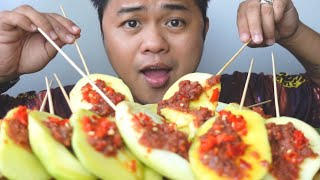 MANGGANG HILAW  GREEN MANGO MUKBANG BEST FILIPINO FOOD  MUKBANG PHILIPPINES [upl. by Aehsel]