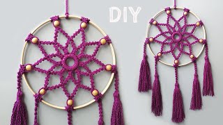 DIY ATRAPASUEÑOS EN MACRAMÉ🌸MACRAME DREAMCATCHER WALLHANGING [upl. by Andonis969]