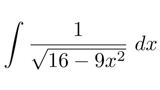 Integral of 1sqrt169x2 substitution [upl. by Katrina]