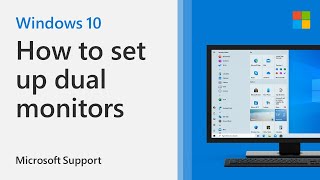 How to set up multiple monitors on Windows 10  Microsoft [upl. by Beckie221]