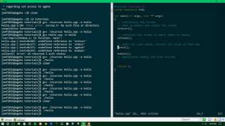 Ncurses Tutorial 0  Hello World initscr endwin refresh getch printw [upl. by Verina]