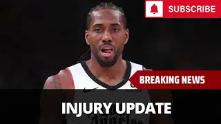 Kawhi Leonard Injury Update [upl. by Eelanaj]