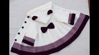 How to make a girls crochet coat very easy [upl. by Luht]