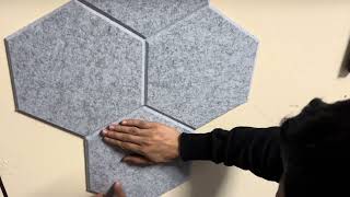 Hexagonal Acoustic Panels12 Pack HighDensity Sound [upl. by Esirehs]