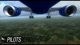 【FSXᴴᴰ】  PilotsEYEtv  New Boeing 787 Landing at Vienna  Gear View  TIME LAPSE [upl. by Perce284]