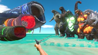 FPS Avatar Rescues Godzilla Evolution and Fights Bloop Evolution  Animal Revolt Battle Simulator [upl. by Polak206]