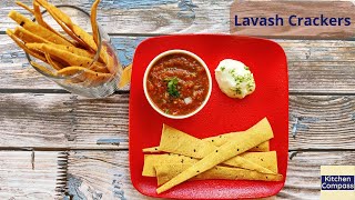 Lavash Crackers  Whole Wheat Crackers  Quick Bite  Healthy Appetizers  Lavosh [upl. by Wight389]