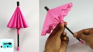 How To Make A Paper Umbrella ☂️  Umbrella That Open And Close  DIY Paper Umbrella [upl. by Leahcimdivad]