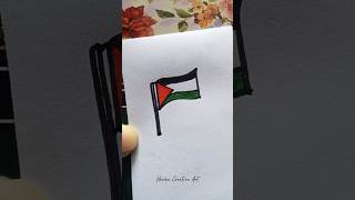 Berkibar bendera palestina🇵🇸shortsdrawing [upl. by Bekelja]