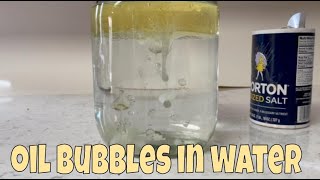 Oil Bubbles in water Science Experiment [upl. by Amend858]