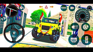 Modified Mahindra Thar Car Games Indian Cars Gadi Wala Game  Car Game Android Gameplay 2024 [upl. by Pedro]